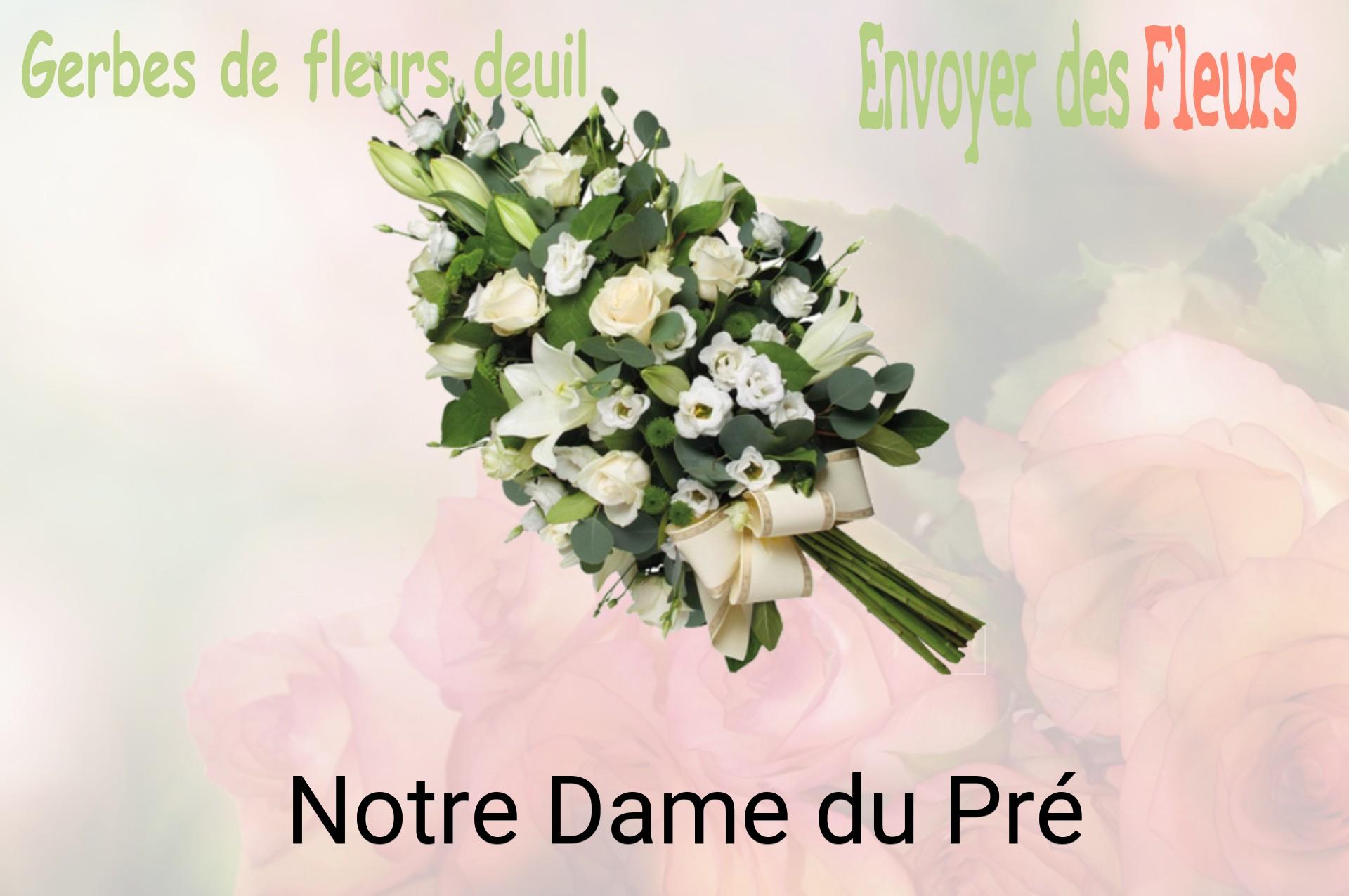 Gerbe de fleurs de deuil livrée à Notre-Dame-du-Pré